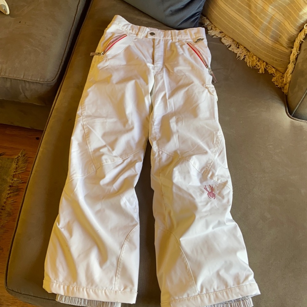 Spyder White Girls Snowpants